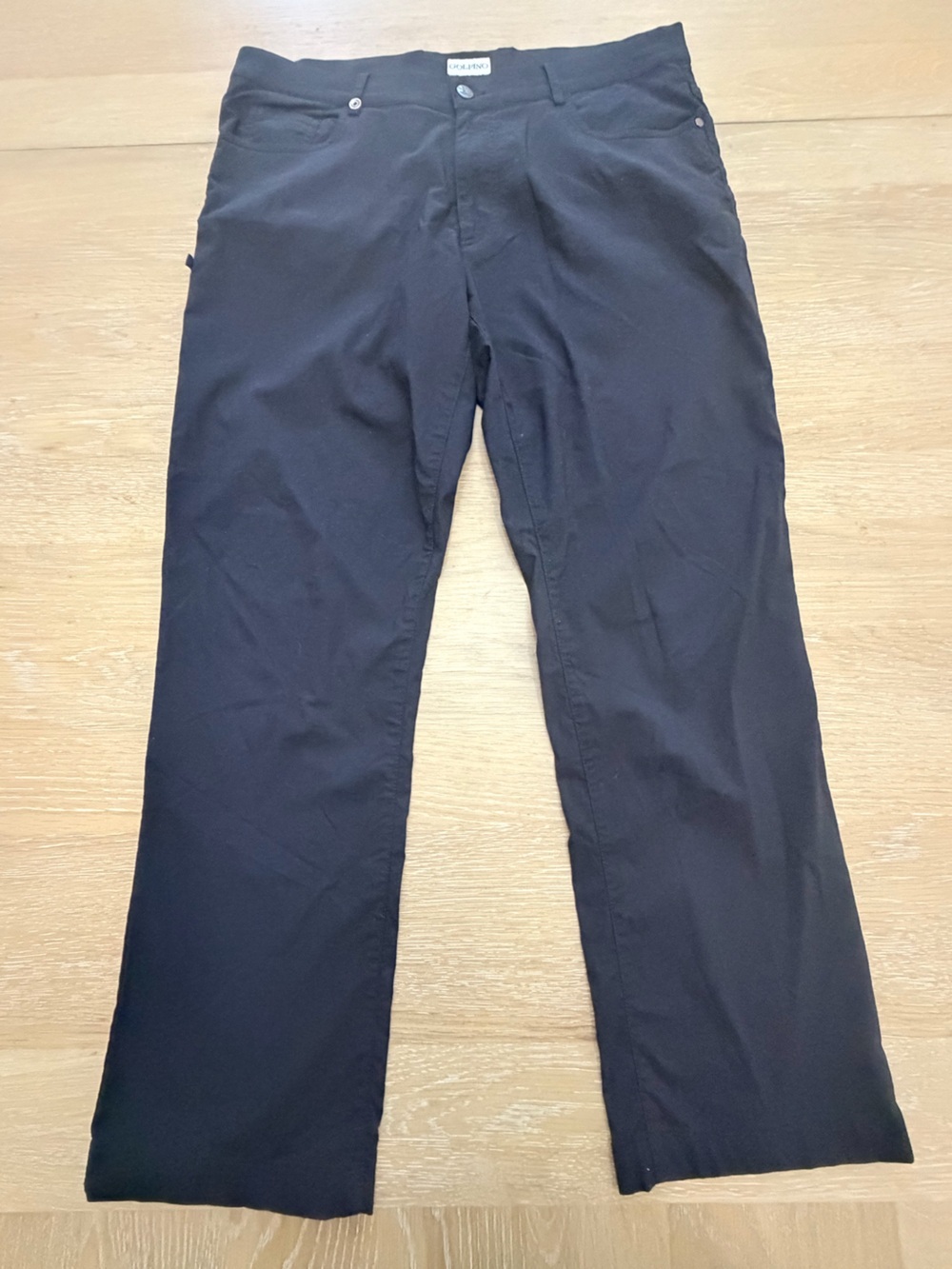 Men's Straight Black Chinos - Classic Everyday Pants